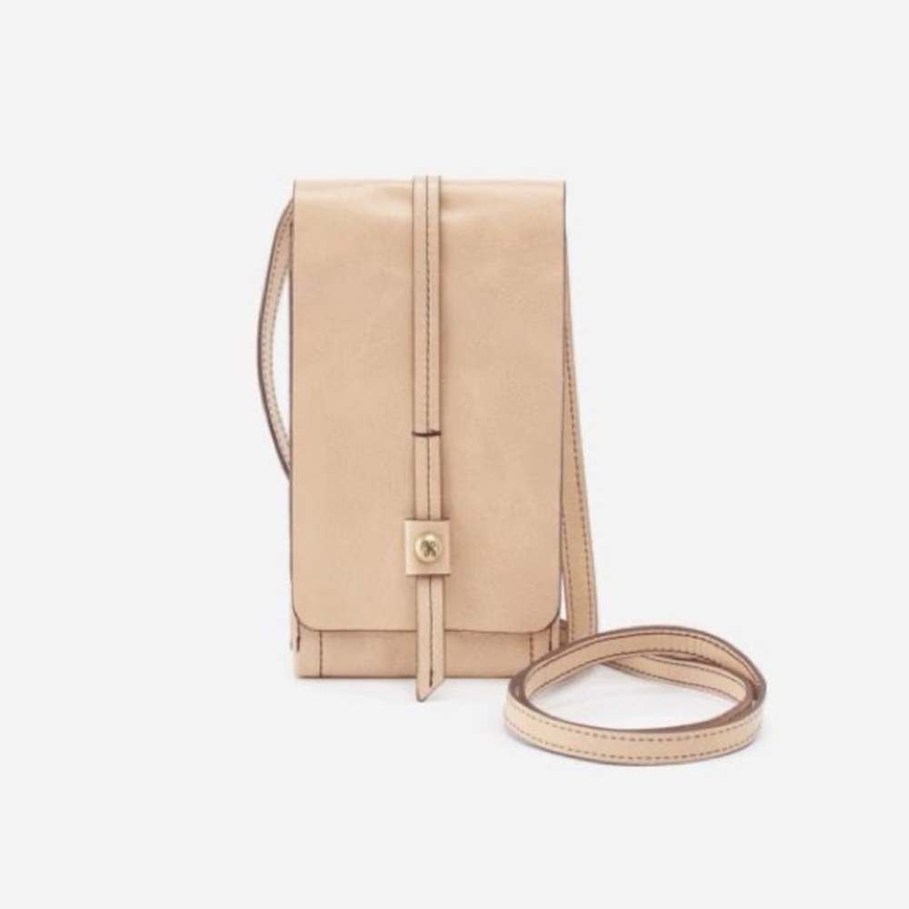 HOBO International Token Smartphone Wallet Crossbody Bag Light Beige